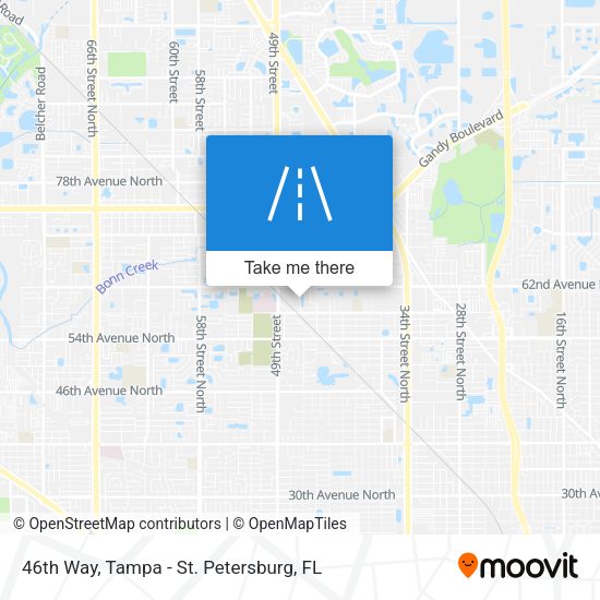 46th Way map