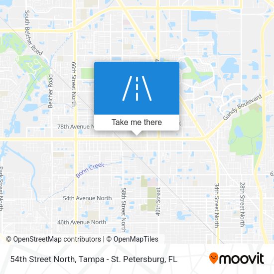 54th Street North map