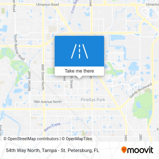 54th Way North map