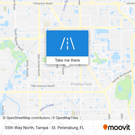 55th Way North map