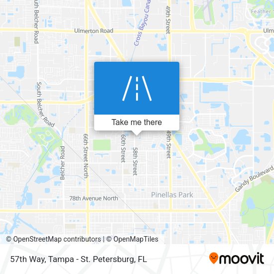 57th Way map