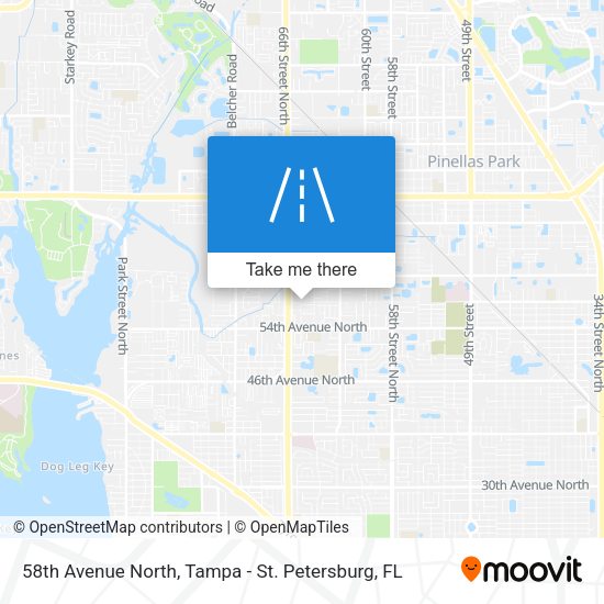 58th Avenue North map