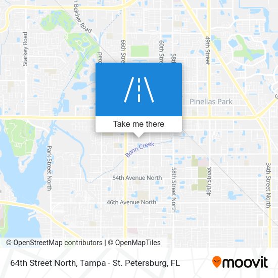 64th Street North map