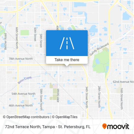 72nd Terrace North map