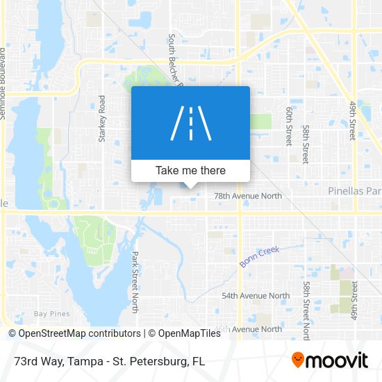 73rd Way map