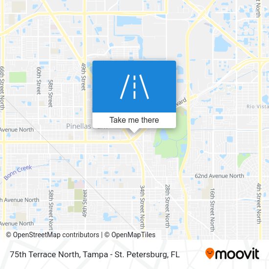 75th Terrace North map