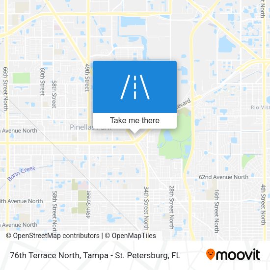 76th Terrace North map