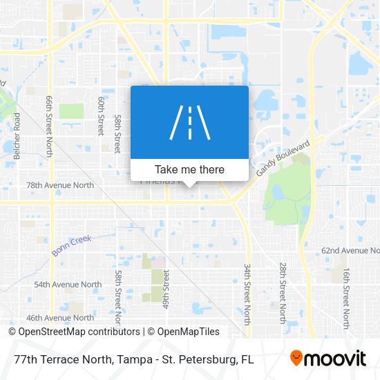 77th Terrace North map