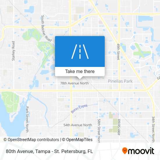 80th Avenue map