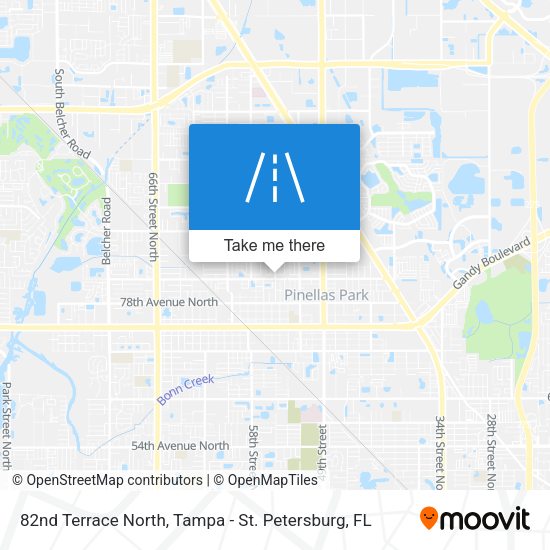 82nd Terrace North map