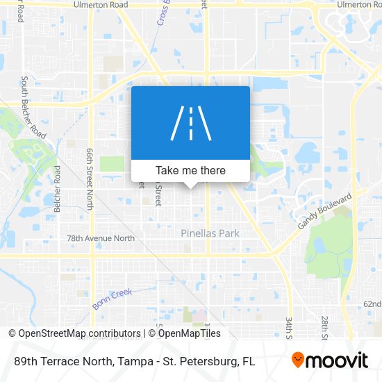 89th Terrace North map