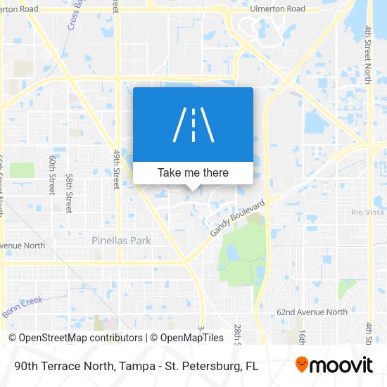 90th Terrace North map