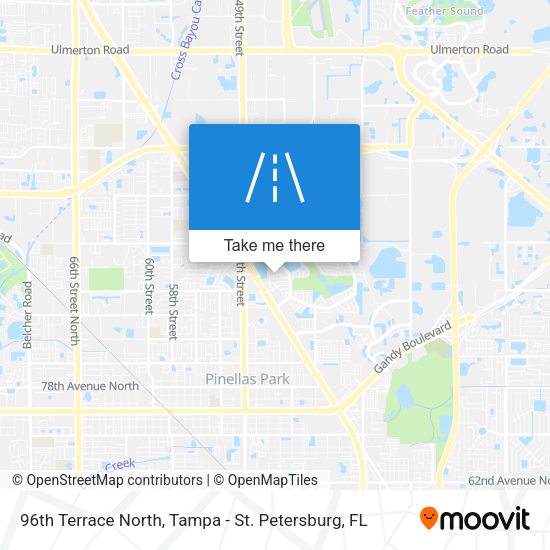 96th Terrace North map