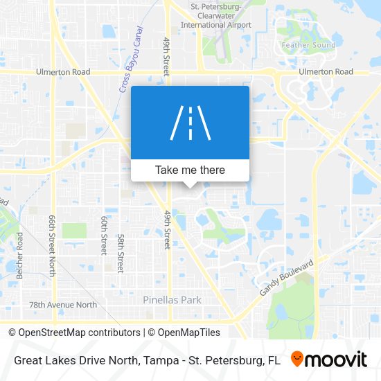 Great Lakes Drive North map
