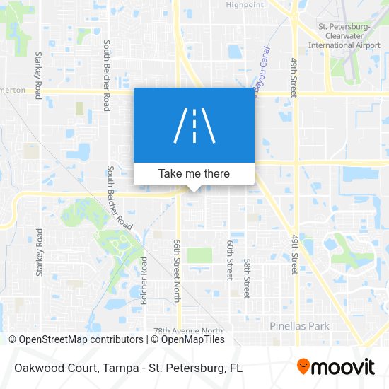 Mapa de Oakwood Court