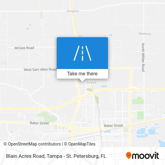 Blain Acres Road map