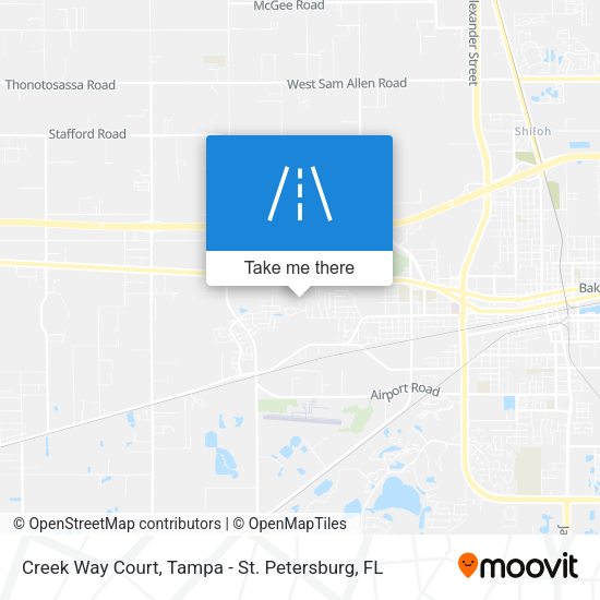 Creek Way Court map