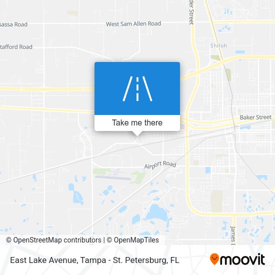 East Lake Avenue map