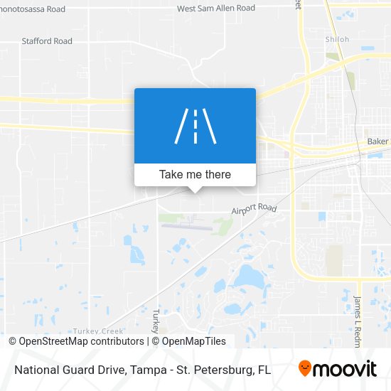 National Guard Drive map