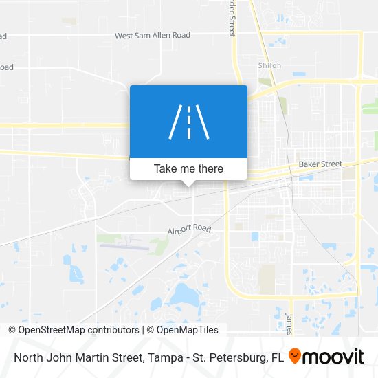 North John Martin Street map