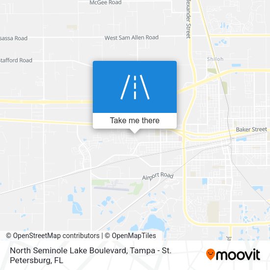 North Seminole Lake Boulevard map
