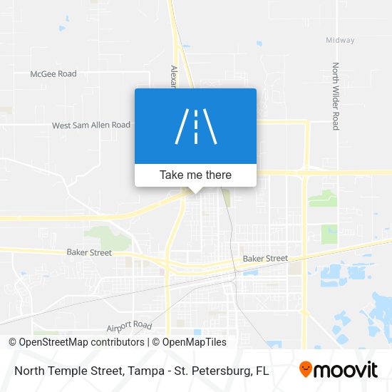 North Temple Street map