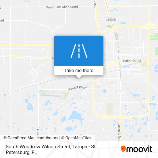 South Woodrow Wilson Street map