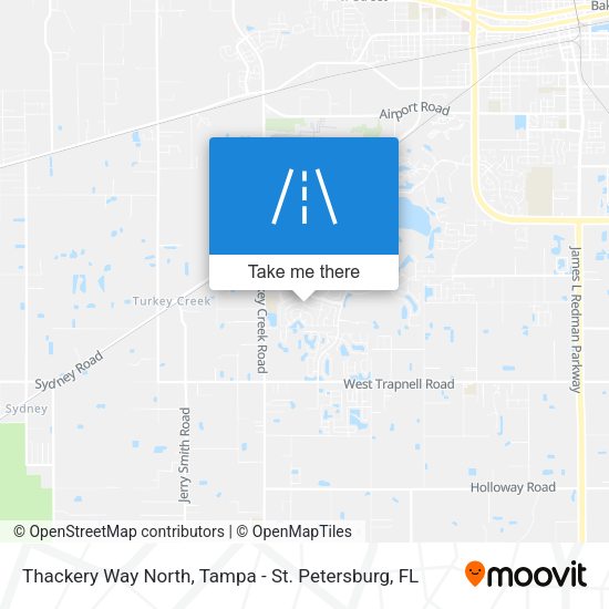 Mapa de Thackery Way North