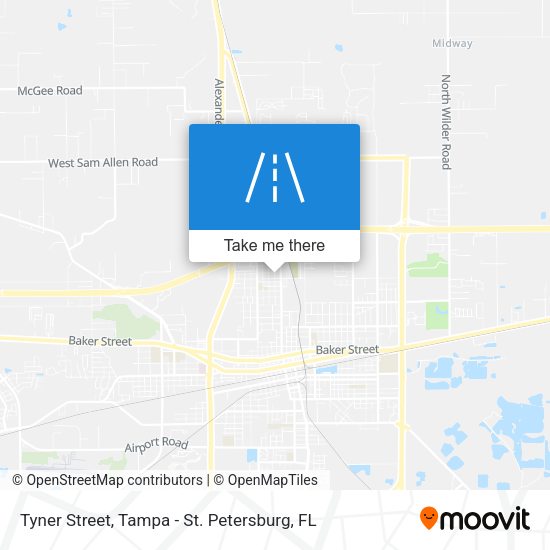 Tyner Street map
