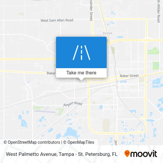 Mapa de West Palmetto Avenue