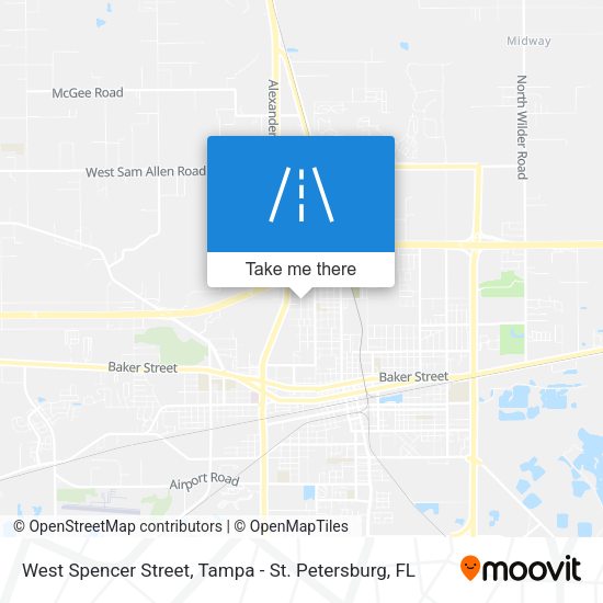 West Spencer Street map