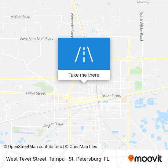 West Tever Street map