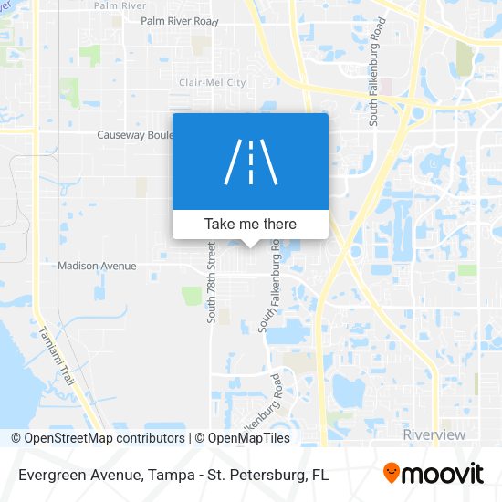 Evergreen Avenue map