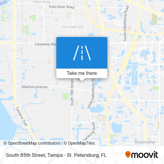 South 85th Street map