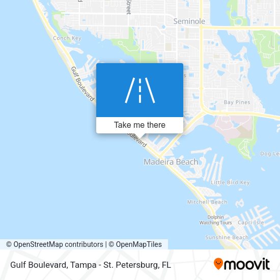 Gulf Boulevard map