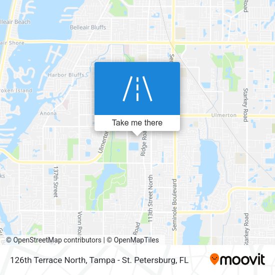 126th Terrace North map