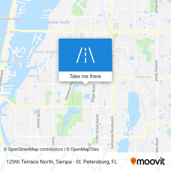 129th Terrace North map