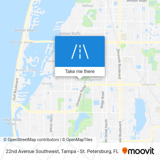 Mapa de 22nd Avenue Southwest