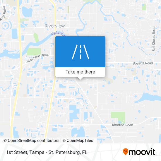 1st Street map