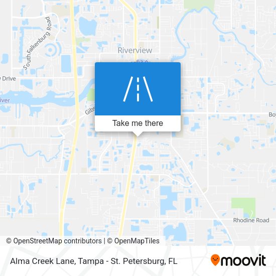 Alma Creek Lane map