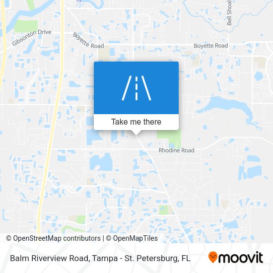 Balm Riverview Road map