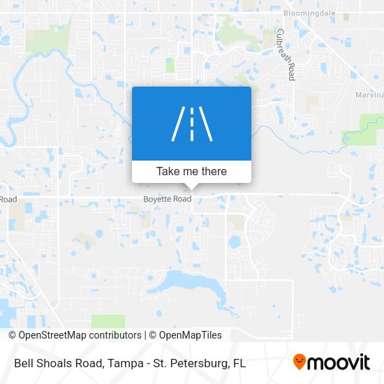 Bell Shoals Road map