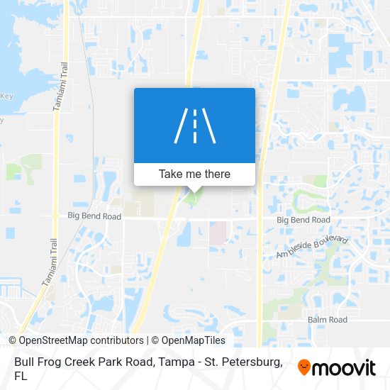 Bull Frog Creek Park Road map