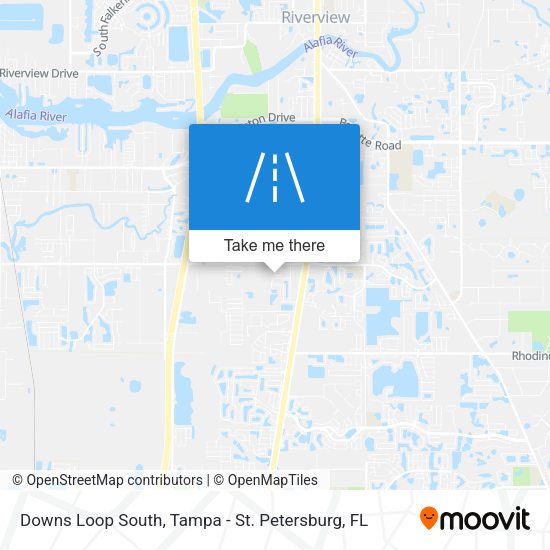 Downs Loop South map