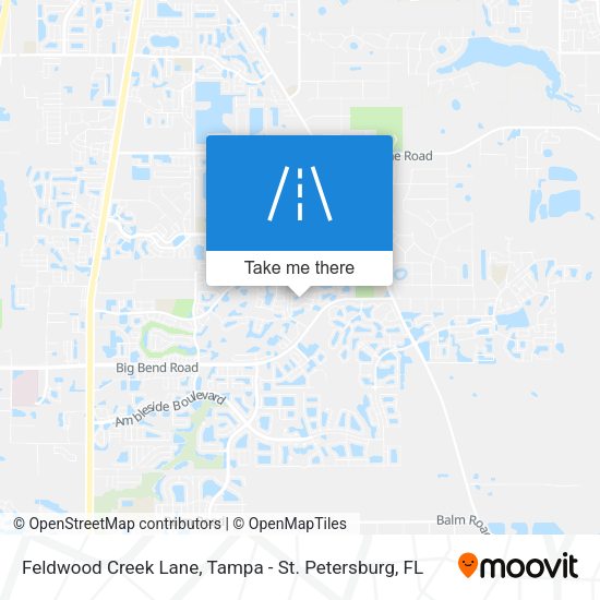 Feldwood Creek Lane map
