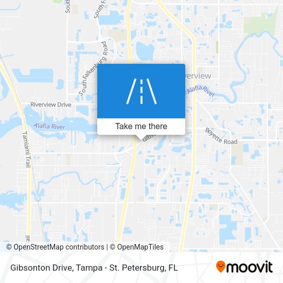 Mapa de Gibsonton Drive