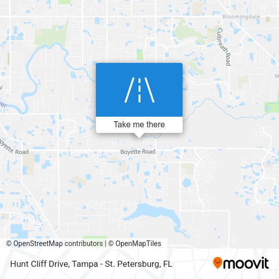 Hunt Cliff Drive map