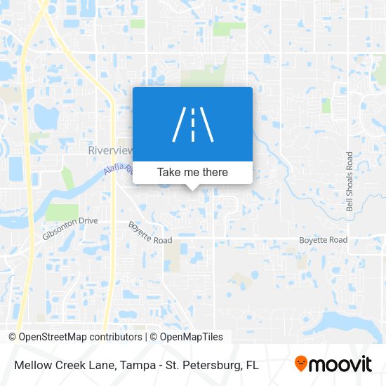 Mellow Creek Lane map