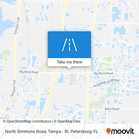 North Simmons Road map