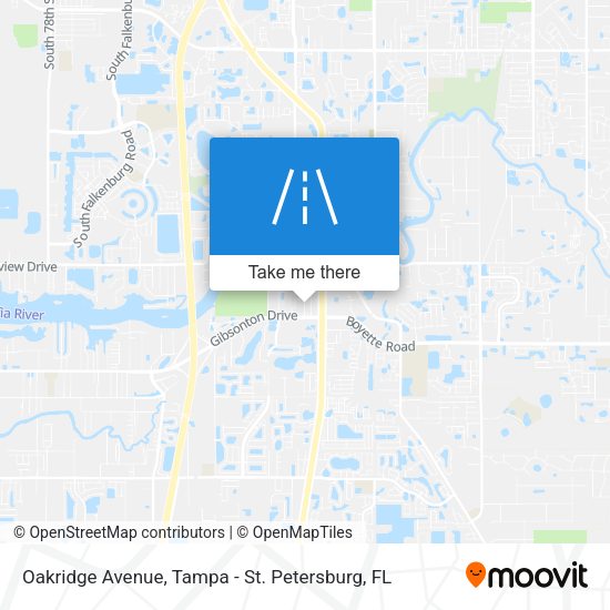 Mapa de Oakridge Avenue